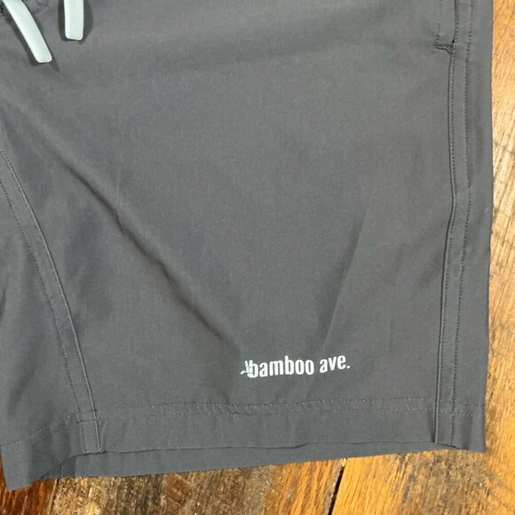 Bamboo Ave Boundless Shorts Black Drawstring Athletic Swim Hybrid Men’s Size Lar - Picture 3 of 9